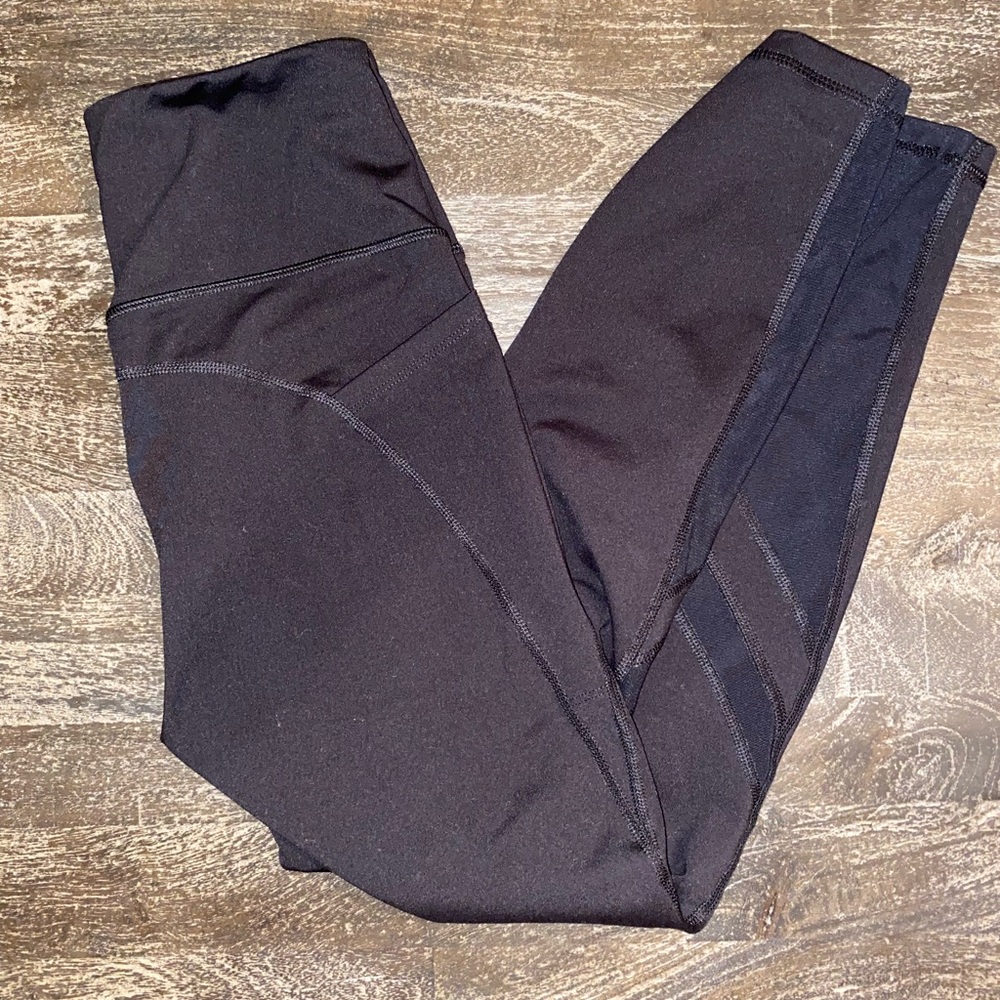 Black Leggings (Size- S) - Mesh Calves